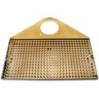 Thumbnail image #1 for Micro Matic USA DP-740DSSPVD Surface-Mount Draft Beer Drip Tray, Stainless Steel, PVD Brass Screen, 4-Inch Tower Opening, 1/2-Inch NPT Drain