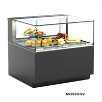 Reveal Heated Self-Service Hot Food Display Case, Freestanding, 35-3/4 Inch Wide