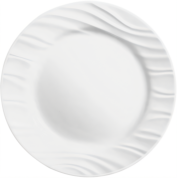 Product image #1 for Corelle Essentials 8-1/2-Inch Round Salad Plate, Wide Rim, Vitrelle Glass, Dunes