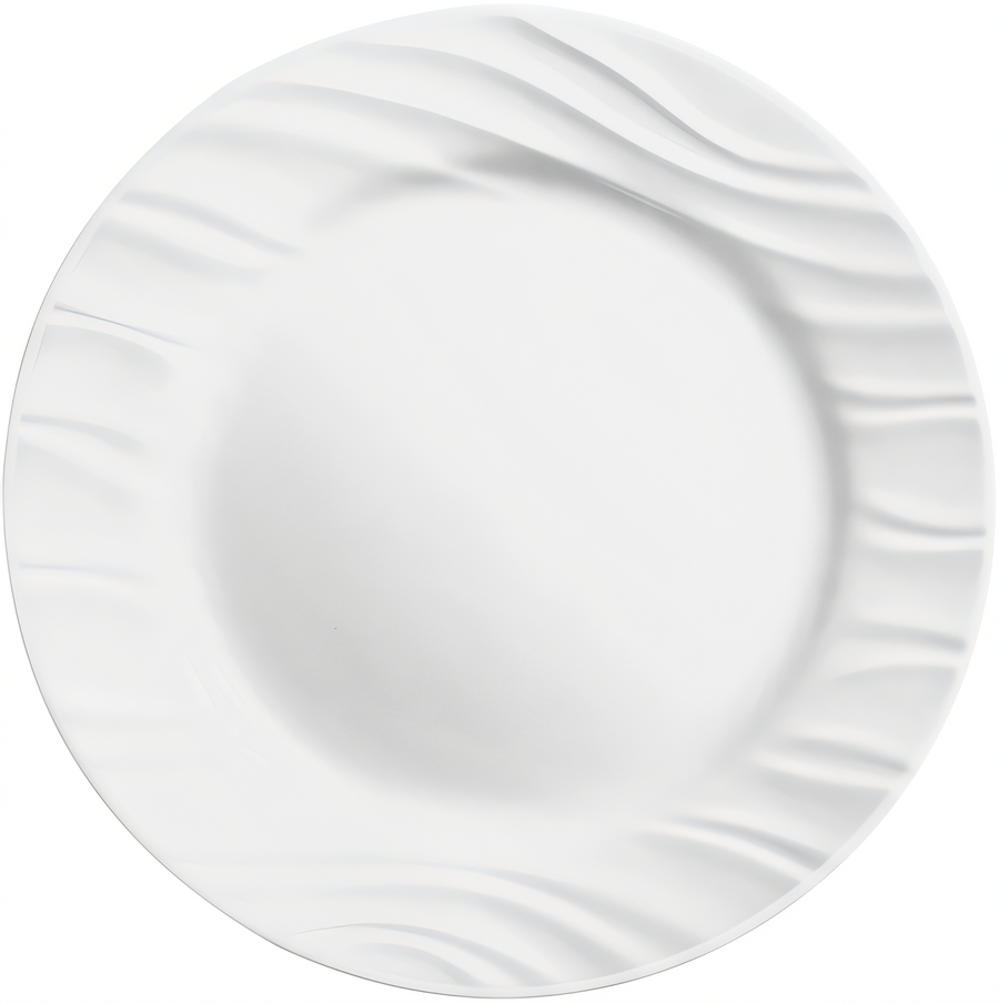 Product image #1 for Corelle Essentials 8-1/2-Inch Round Salad Plate, Wide Rim, Vitrelle Glass, Dunes