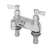 Thumbnail image #1 for Fisher 1744 4-Inch Centers Deck-Mount Lavatory Faucet with Lever Handles and Rigid Spout