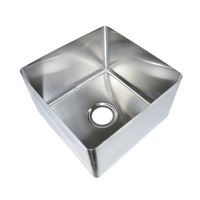20 x 20 x 12 Single-Compartment Weld-In Sink Bowl, 16-Gauge 304 Stainless Steel