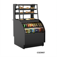 Structural Concepts Oasis 36-Inch Service/Self-Service Ambient/Refrigerated Merchandiser with Self-Contained Refrigeration and Mirror End Panels