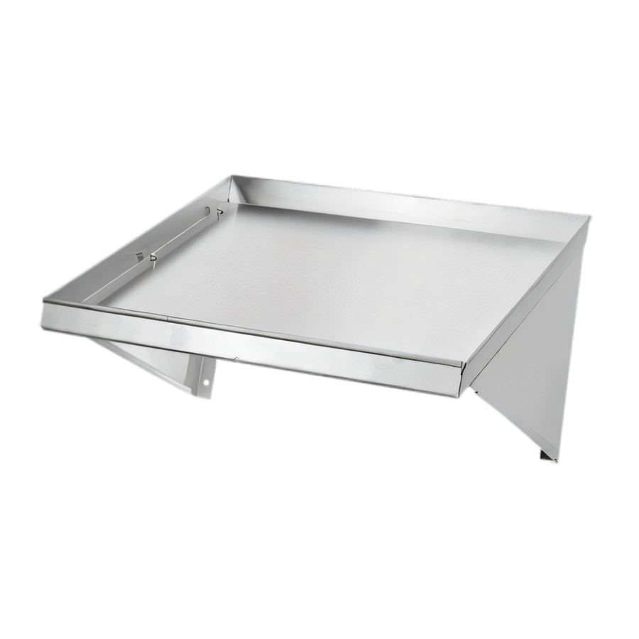 Product image #1 for Klinger's Trading Heavy Duty Enclosed Slanted Wall-Mounted Stainless Steel Shelf, 22 x 19 Inches
