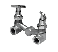 T&S Brass 4-Inch Centers Wall-Mount Concealed Mixing Control Valve with Loose Key T-Handles