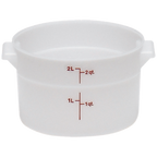 Thumbnail image #1 for Cambro RFS2148 Round Storage Container, 2 qt., Natural White Polyethylene, Container Only Case of 12
