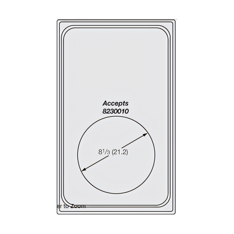 Product image #1 for Miramar Stainless Steel Template Adapter Plate for One Medium Round Decorative Pan, Fits 12 x 20-Inch Hot/Cold Wells