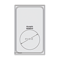 Miramar Stainless Steel Template Adapter Plate for One Medium Round Decorative Pan, Fits 12 x 20-Inch Hot/Cold Wells