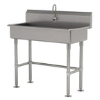 Thumbnail image #1 for Advance Tabco FS-FM-1-EFADA One-Station ADA Floor-Mounted Service Sink with Electronic Faucet, 40 x 19-1/2 x 42-1/2 Inches