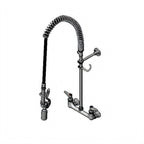 Thumbnail image #1 for T&S Brass EasyInstall B-0133-CR-BC-T Wall-Mount Pre-Rinse Unit, 8-Inch Centers, 18-Inch Riser, 0.65 GPM Spray Valve