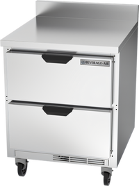 Beverage-Air 27-Inch One-Section Worktop Refrigerator with 2 Drawers, 6.13 Cu. Ft., Foamed-In-Place Backsplash