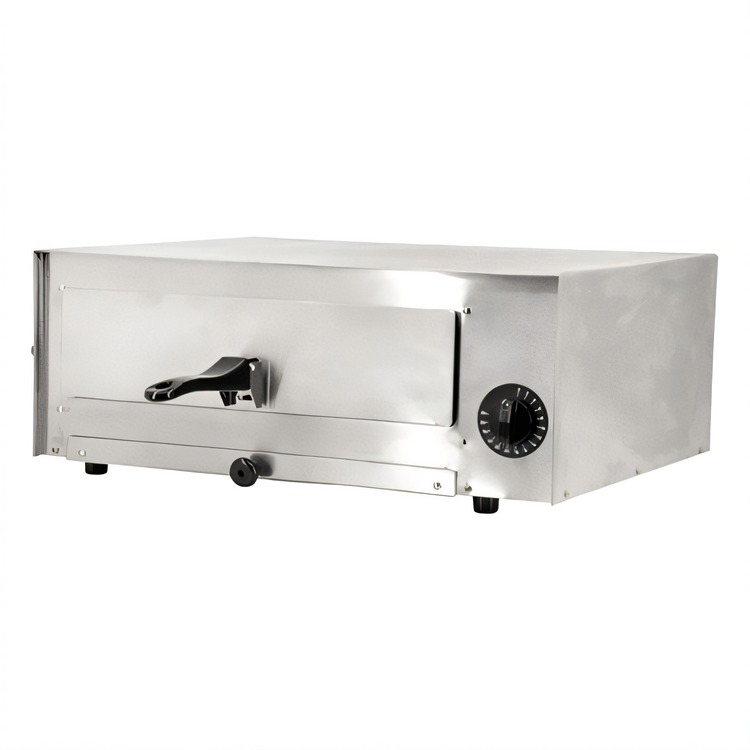 Product image #1 for Omcan Countertop Stainless Steel Electric Pizza Deck Oven for 12-Inch Pizzas