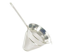 Admiral Craft 8-Inch Stainless Steel Chinois/Bouillon Strainer with Front Hook and 9-Inch Handle