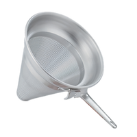 Vollrath 4700 5.5 Qt Fine China Cap Strainer with Hooks, Aluminum