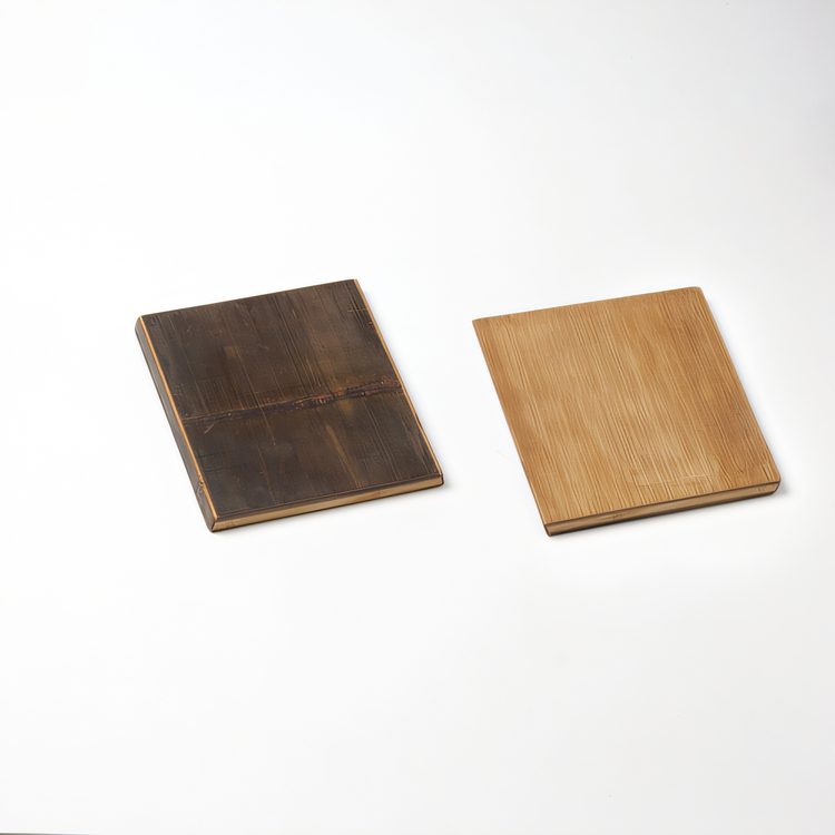 Product image #1 for American Metalcraft Carbonized Bamboo Reversible Serving Board, 10 x 9 x 3/4 Inches
