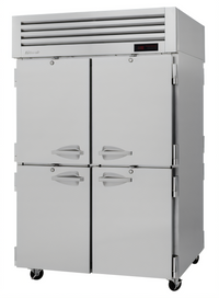 Turbo Air PRO Series Pass-Thru Heated Holding Cabinet, 2-Section, 53 Cu. Ft., Front Solid / Back Glass Half Doors