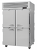Thumbnail image #1 for Turbo Air PRO Series Pass-Thru Heated Holding Cabinet, 2-Section, 53 Cu. Ft., Front Solid / Back Glass Half Doors