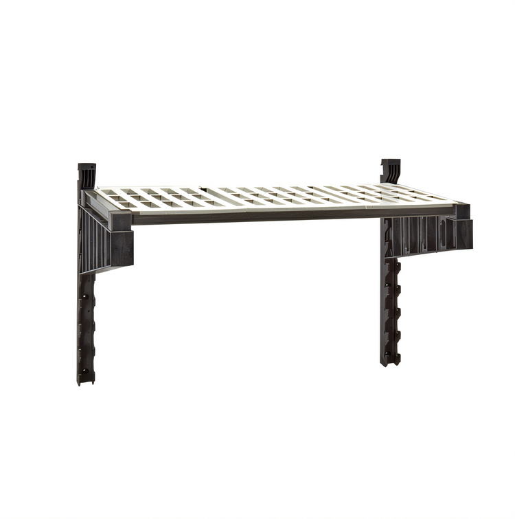 Product image #1 for Cambro Camshelving Elevation 18-Inch Deep x 24-Inch Wide Wall-Mounted Vented Shelf Kit, Brushed Graphite