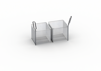 RATIONAL Deep-Frying Portion Basket Kit, 2 x 1/6 GN Baskets with Handles for 2-XS and 2-S
