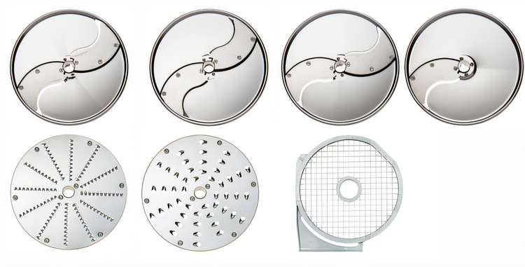 Product image #1 for Set of 7 Stainless Steel Commercial Food Processor Discs