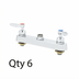 Thumbnail image #1 for T&S Brass B-1120-CR-LNM 8-Inch Center Deck-Mount Workboard Faucet, Less Nozzle, Master Pack of 6