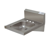 Advance Tabco ADA Compliant Wall-Mounted Hand Sink, 14 x 16 x 5-Inch Bowl, 304 Stainless Steel, 3-Hole Punched, No Faucet