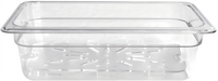 1/3 Size Clear Polycarbonate Food Pan, 3-15/16 Inch Deep