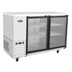 Thumbnail image #1 for Atosa Two-Section Shallow-Depth Back Bar Cooler with 2 Locking Glass Doors, 48 Inch, Stainless Steel