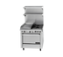 Thumbnail image #1 for Garland Master Series 34-Inch Heavy Duty Gas Range with 2 Open Burners and Griddle, Storage Base