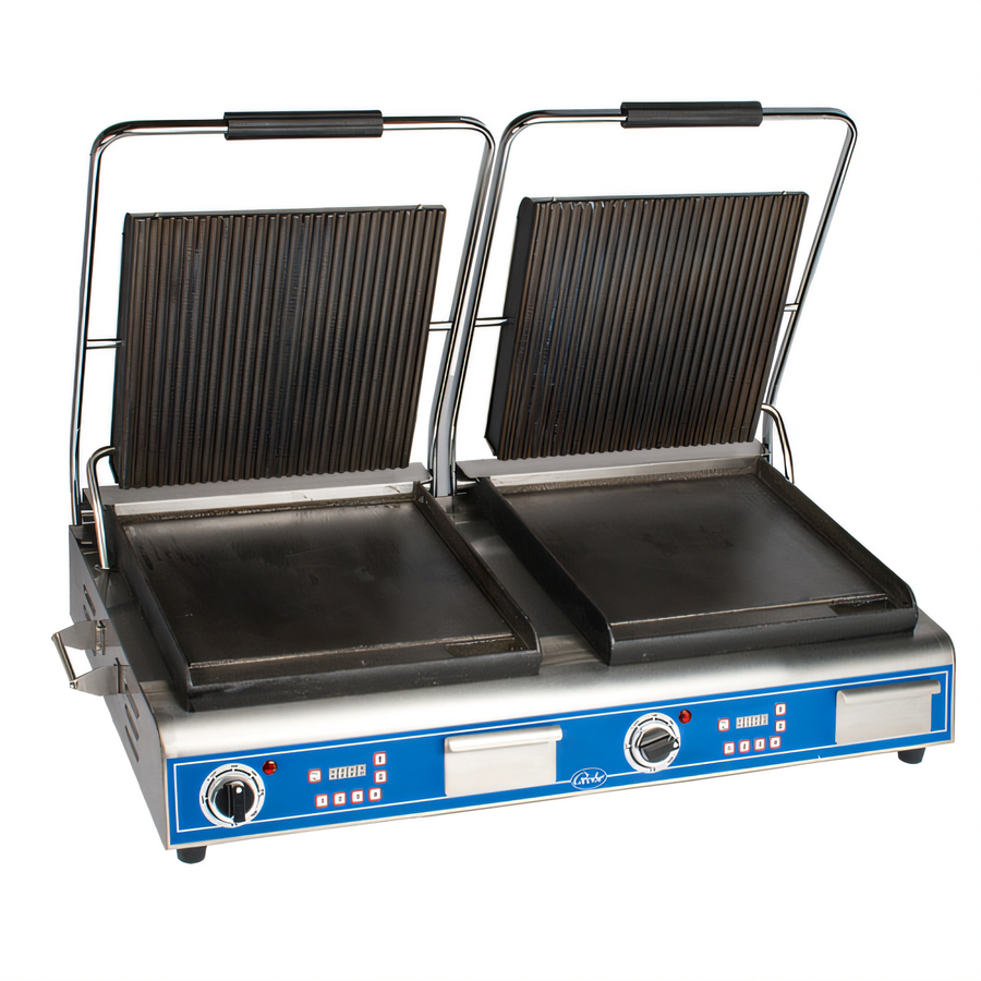 Product image #1 for Globe Deluxe Double 14-Inch Countertop Electric Sandwich/Panini Grill