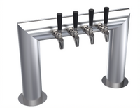 Krowne 25-Inch Pass-Thru Glycol-Cooled Four-Faucet Beer Tower
