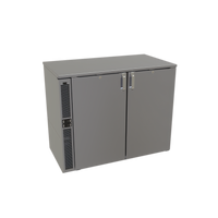 Glastender C2SB44 Two-Zone Side-Serviced Solid-Door Back Bar Cooler, 44 Inch, 2-Section