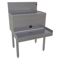 Glastender DBSA-24 Underbar Stainless Steel Blender Station with Drainboard Top, 24 Inch x 24 Inch