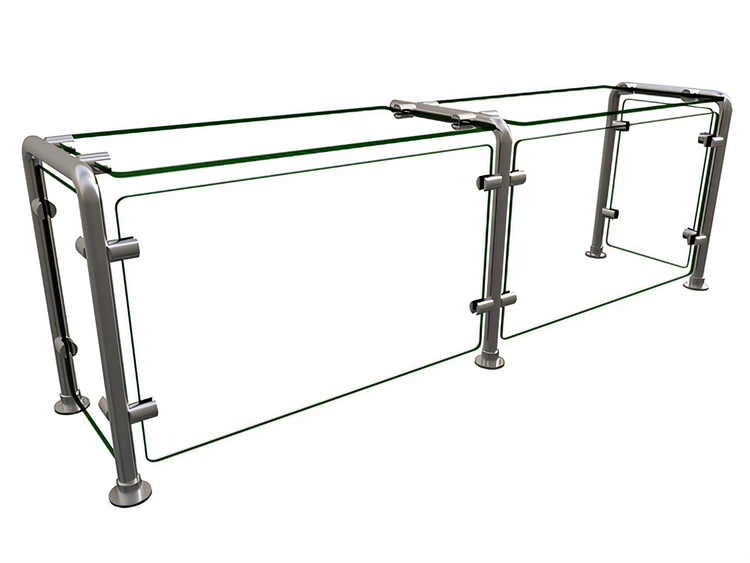 Product image #1 for Hatco Flav-R-Shield EP12-04812 Single-Sided Full-Service Pass-Over 2-Bay Food Shield, 48 Inch Wide