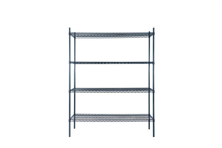 Product image #1 for Mixrite 48 x 24 x 74-Inch 4-Shelf Epoxy Wire Shelving Unit, Slate Gray