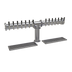 Thumbnail image #1 for 14-Faucet Countertop Air-Cooled Pipe Tee Draft Dispensing Tower, Stainless Steel