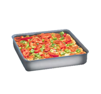 American Metalcraft Square Deep Dish Pan, 6 x 6 x 1 Inch, Straight Sided, Hard Coat Aluminum
