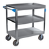 Thumbnail image #1 for Carlisle 18/10 Stainless Steel 3-Shelf Utility Bus Cart with Push Handle, 700 lb Capacity