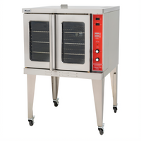 Migali Competitor Series® Full-Size Single-Deck Liquid Propane Convection Oven with 5-Pan Capacity and Glass Doors
