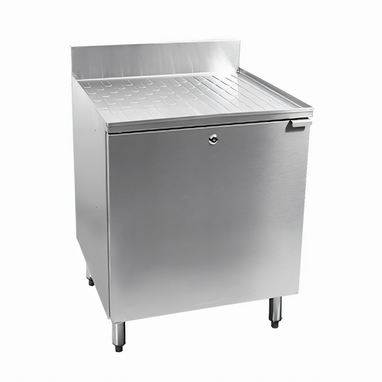 Product image #1 for CHOICE 24-Inch Wide Stainless Steel Underbar Drainboard Cabinet, 19-Inch Deep, Single Field-Reversible Hinged Door