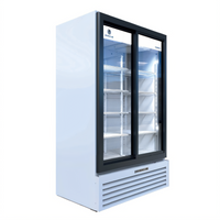 Beverage Air Marketeer 2-Section Reach-In Glass Door Merchandiser, 39.03 Cu. Ft., Bottom-Mounted Self-Contained Refrigeration