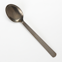 American Metalcraft Vintage Hammered Black Solid Serving Spoon, 13-1/4 Inch