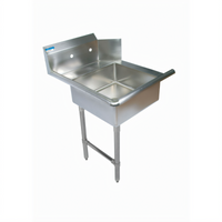 BK Resources 26-Inch Heavy Duty Straight Soiled Dishtable with Left-to-Right Operation, 10-Inch Backsplash and Pre-Rinse Sink