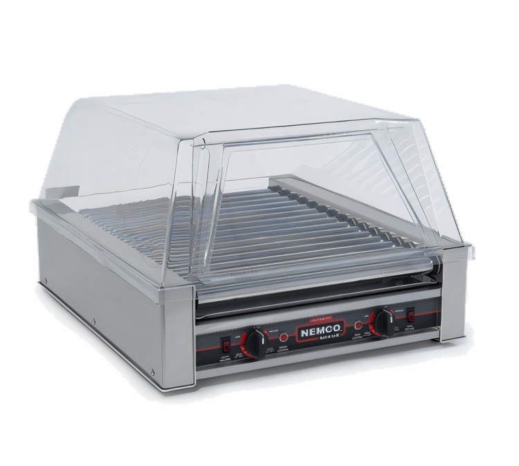 Product image #1 for Roll-A-Grill 45-Hot-Dog Roller Grill with 16 GripsIt Coated Rollers, 230V