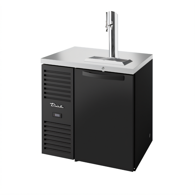 Product image #1 for True Premier Bar 32-Inch One-Section Refrigerated Draft Bar Cooler with Left-Side Self-Contained Refrigeration