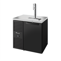 True Premier Bar 32-Inch One-Section Refrigerated Draft Bar Cooler with Left-Side Self-Contained Refrigeration
