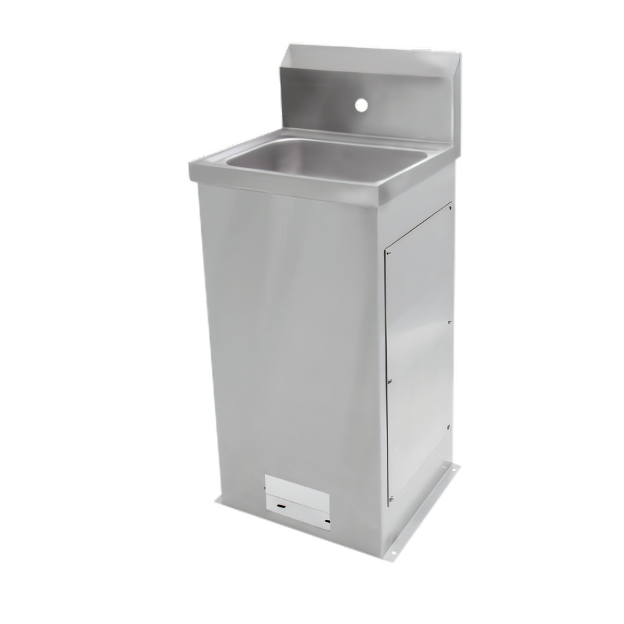 Product image #1 for John Boos Pro-Bowl Floor Mount Stainless Steel Hand Wash Sink with 14 x 10 x 5 Inch Bowl, Faucet, and Foot Valves