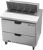Thumbnail image #1 for Beverage-Air 36-Inch Sandwich Prep Table with 2 Drawers, 8-Pan Top and Self-Contained R290 Refrigeration