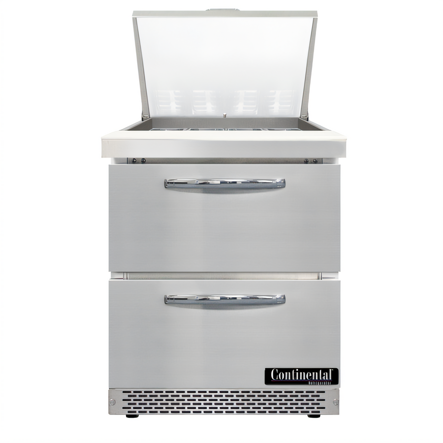 Product image #1 for Continental Refrigerator Designer Line D27N12M-FB-D 27.5" Mighty Top Front Breathing Sandwich Unit with Drawers