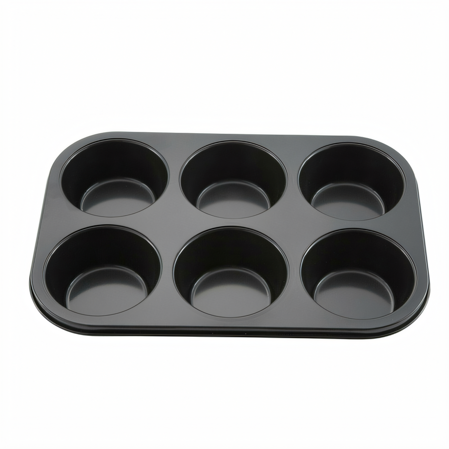 Product image #1 for Winco Jumbo 6-Cup Non-Stick Muffin Pan, Carbon Steel